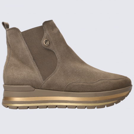 Bottines Mephisto, bottines tendance femme en cuir velours marron Bottines Mephisto, bottines tendance femme en cuir velours marron