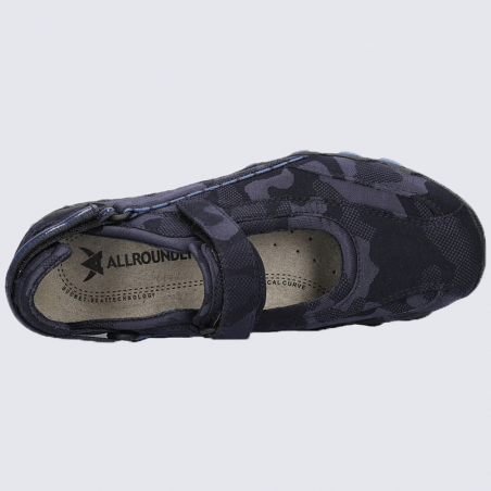 Chaussures Allrounder, chaussures de randonnée imprimé camouflage femme bleu