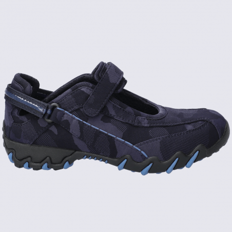 Chaussures Allrounder, chaussures de randonnée imprimé camouflage femme bleu