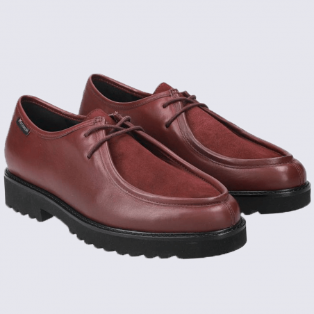 Chaussures Mephisto, chaussures élégantes femme en cuir bordeaux