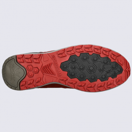 Baskets Allrounder, baskets confortables femme en cuir velours rouge