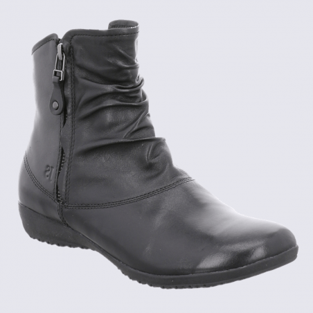 Sabots Josef Seibel Max - Cuir Véritable - Confort Large - Noir Classique