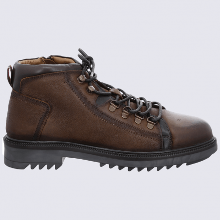 Chaussures Ara, chaussures à lacets homme en cuir marron