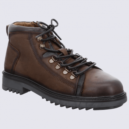 Chaussures Ara, chaussures à lacets homme en cuir marron