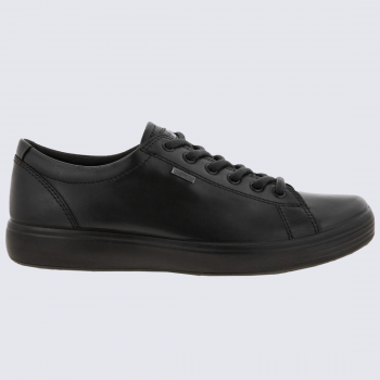 Baskets Ecco, baskets basses pour homme en cuir noir