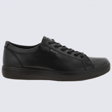 Baskets Ecco, baskets basses pour homme en cuir noir