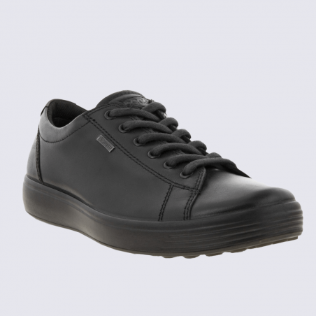 Baskets Ecco, baskets basses pour homme en cuir noir