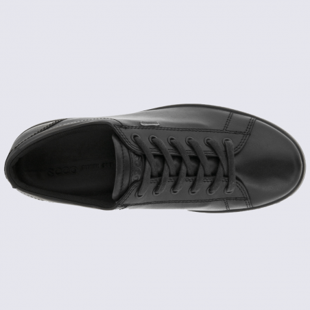 Baskets Ecco, baskets basses pour homme en cuir noir