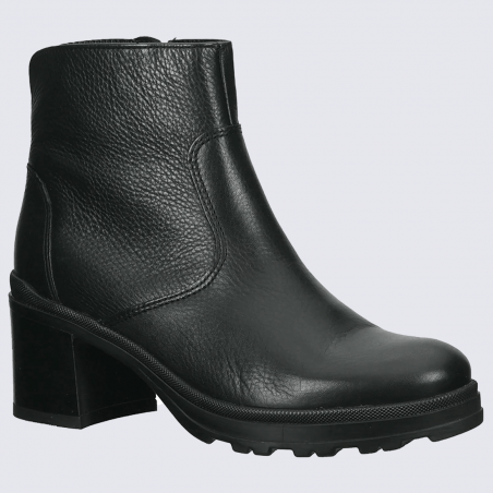 Bottines Ara, bottines élégantes à talons femme en cuir noir