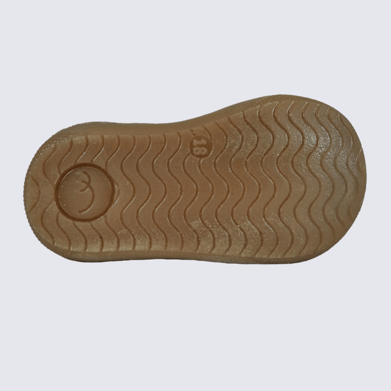 Chaussures Bellamy, chaussures à lacets imprimé cœur bébés filles en cuir bleu