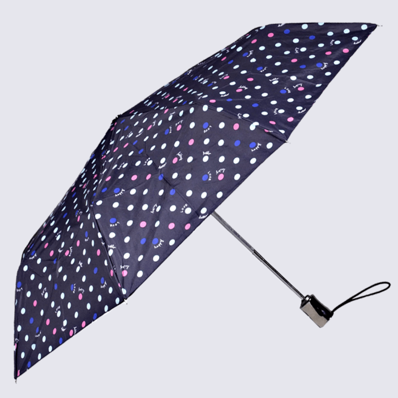 Parapluie Isotoner, parapluie X-TRA SOLIDE femme à pois violet