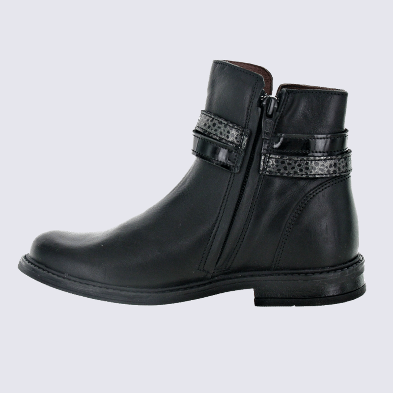 Bottines Bellamy bottines tendances filles en cuir noir Igert Chaussures Maroquinerie