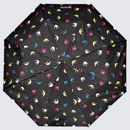 Parapluie Isotoner, parapluie technologie XTRA-SEC déperlant à motif oiseau