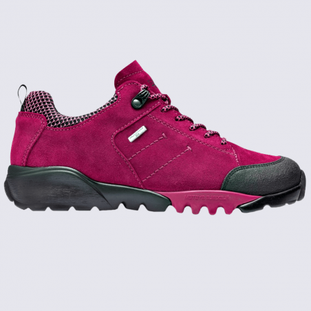 Baskets Waldlaufer, baskets confortables femme en cuir nubuck fuschia