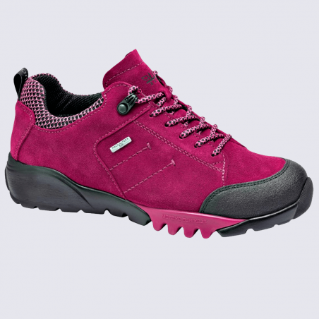 Baskets Waldlaufer, baskets confortables femme en cuir nubuck fuschia