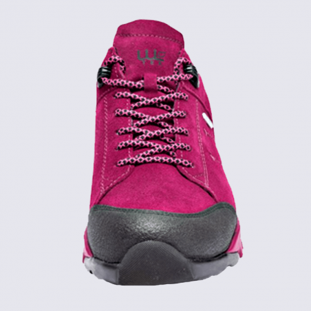 Baskets Waldlaufer, baskets confortables femme en cuir nubuck fuschia