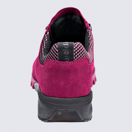 Baskets Waldlaufer, baskets confortables femme en cuir nubuck fuschia