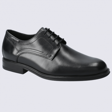 Chaussures Mephisto, chaussures de ville homme en cuir lisse noir