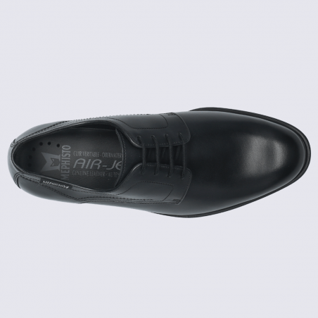 Chaussures Mephisto, chaussures de ville homme en cuir lisse noir