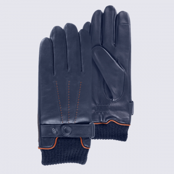 gants homme doubles polaire compatibles ecran tactile noir homme