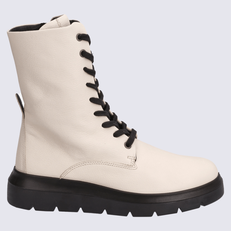 Bottines lacets sales beige femme