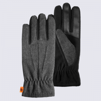 Gants Isotoner, gants tactiles bi-matières et fausse fourrure homme  chevrons