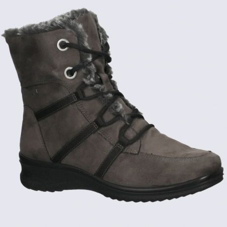 Bottes Ara, bottes chaude avec Gore-Tex femme en textile gris