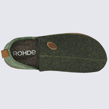 Chaussons Rohde, chaussons fermés femme en feutre vert