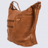 Sac à bandoulière Bear, sac à bandoulière femme en cuir cognac