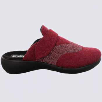 Mules Westland by Josef Seibel, mules femme en feutre rouge