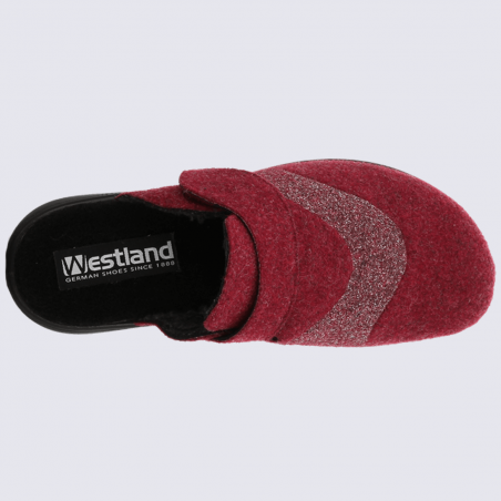 Mules Westland by Josef Seibel, mules femme en feutre rouge