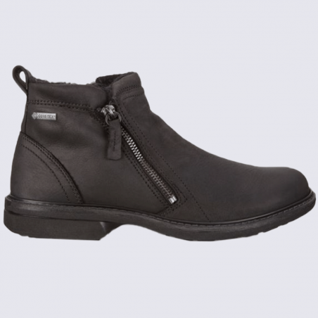 Bottines Ecco, bottines Gore-Tex pour homme en cuir nubuck noir