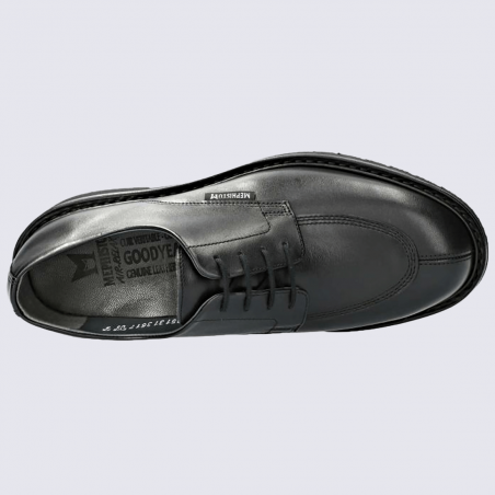 Chaussures Mephisto, chaussures cousu Goodyear homme en cuir noir