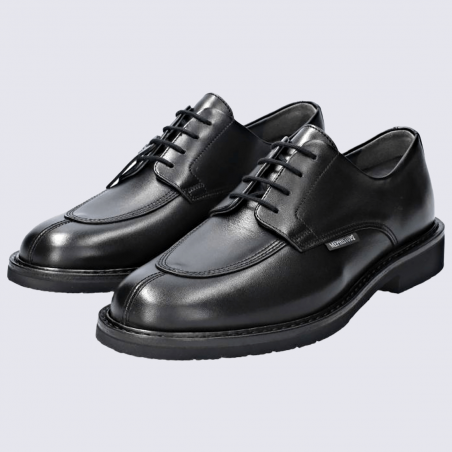 Chaussures Mephisto, chaussures cousu Goodyear homme en cuir noir