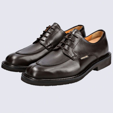 Chaussures Mephisto, chaussures cousu Goodyear homme en cuir marron