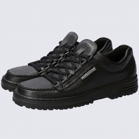 Chaussures Mephisto, chaussures outdoor homme en cuir noir