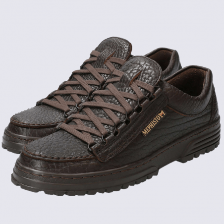 Chaussures Mephisto, chaussures outdoor homme en cuir marron