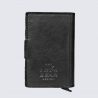 Mini portefeuille Bear, mini portefeuilles intelligent en cuir noir Mini portefeuille Bear, mini portefeuilles intelligent en cuir noir