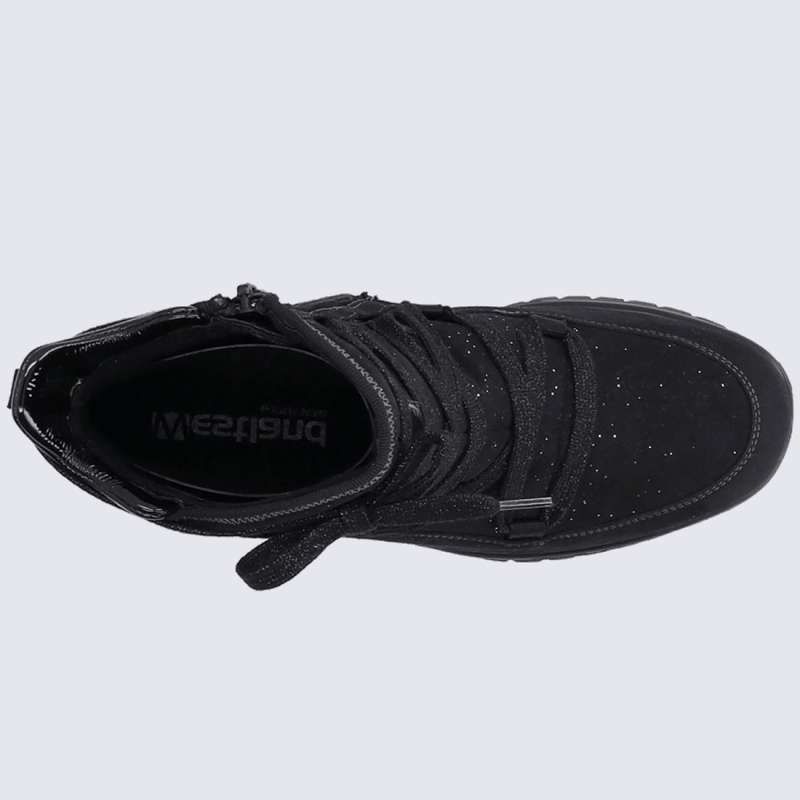 Bottines Westland by Josef Seibel, bottines confortables femme en textile noir