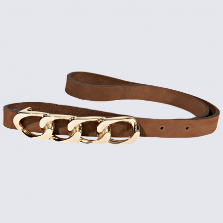 Ceinture Bernd Götz, ceinture tendance femme en cuir camel