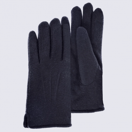 Gants Isotoner, gants tactiles homme en laine marine