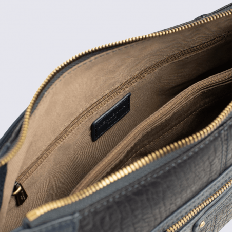 Sac porté épaule Hexagona, sac baguette femme en cuir bleu Sac porté épaule Hexagona, sac baguette femme en cuir bleu