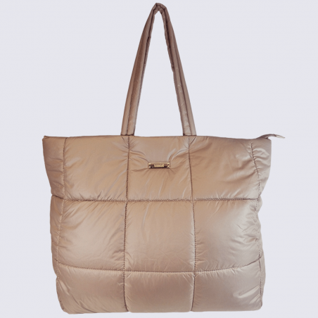 Sac porté épaule Georges Rech, grand sac porté épaule sportswear femme beige