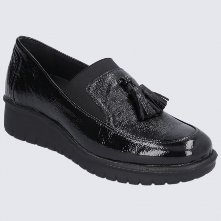 Chaussures Westland by Josef Seibel, chaussures basses femme en cuir vernis noir