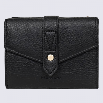 Portefeuille Hexagona, portefeuille femme noir