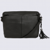 Sac à bandoulière Hexagona, sac à bandoulière femme en cuir noir