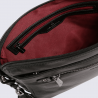 Sac à bandoulière Hexagona, sac à bandoulière femme en cuir noir