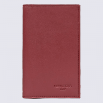 Porte-papiers Hexagona, porte-papiers unisexe en cuir rouge