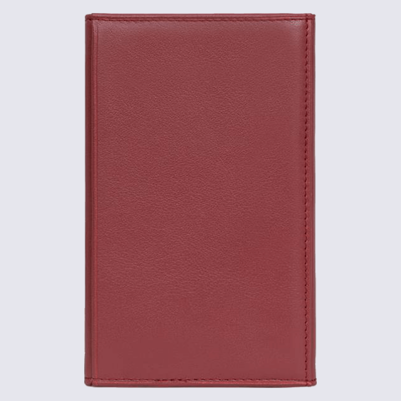 Porte-papiers Hexagona, porte-papiers souple unisexe en cuir rouge