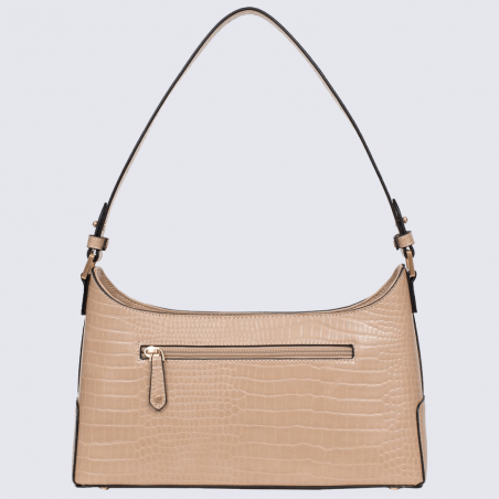 Sac porté épaule Hexagona, sac baguette imitation croco femme beige Sac porté épaule Hexagona, sac baguette imitation croco femme beige